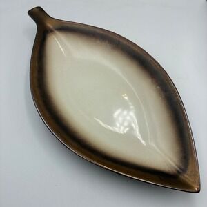 Target Home Thira Stoneware Leaf Serving Platter Brown Cream Glaze 18.5in
